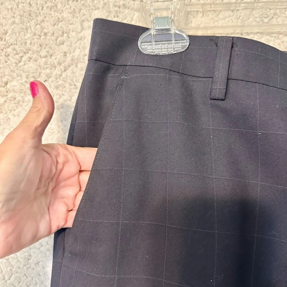 Banana Republic Pants Mens‎ 30X30 Navy Tailored Fit Flat Front Square Pattern